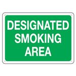 Designated Smoking Area  Sign